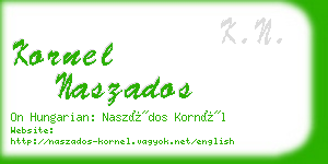 kornel naszados business card